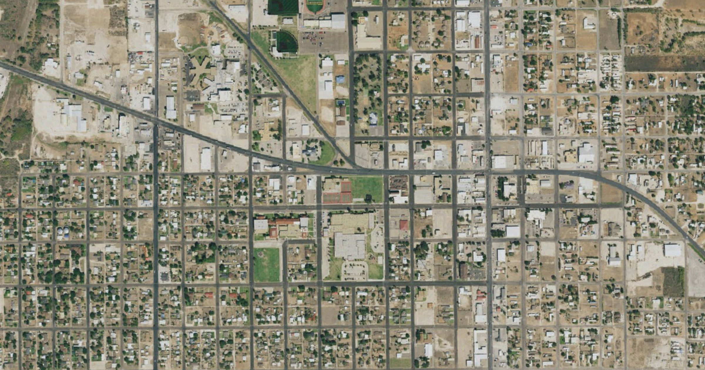 Aerial view of the AI data center in Seminole site in Seminole, TX