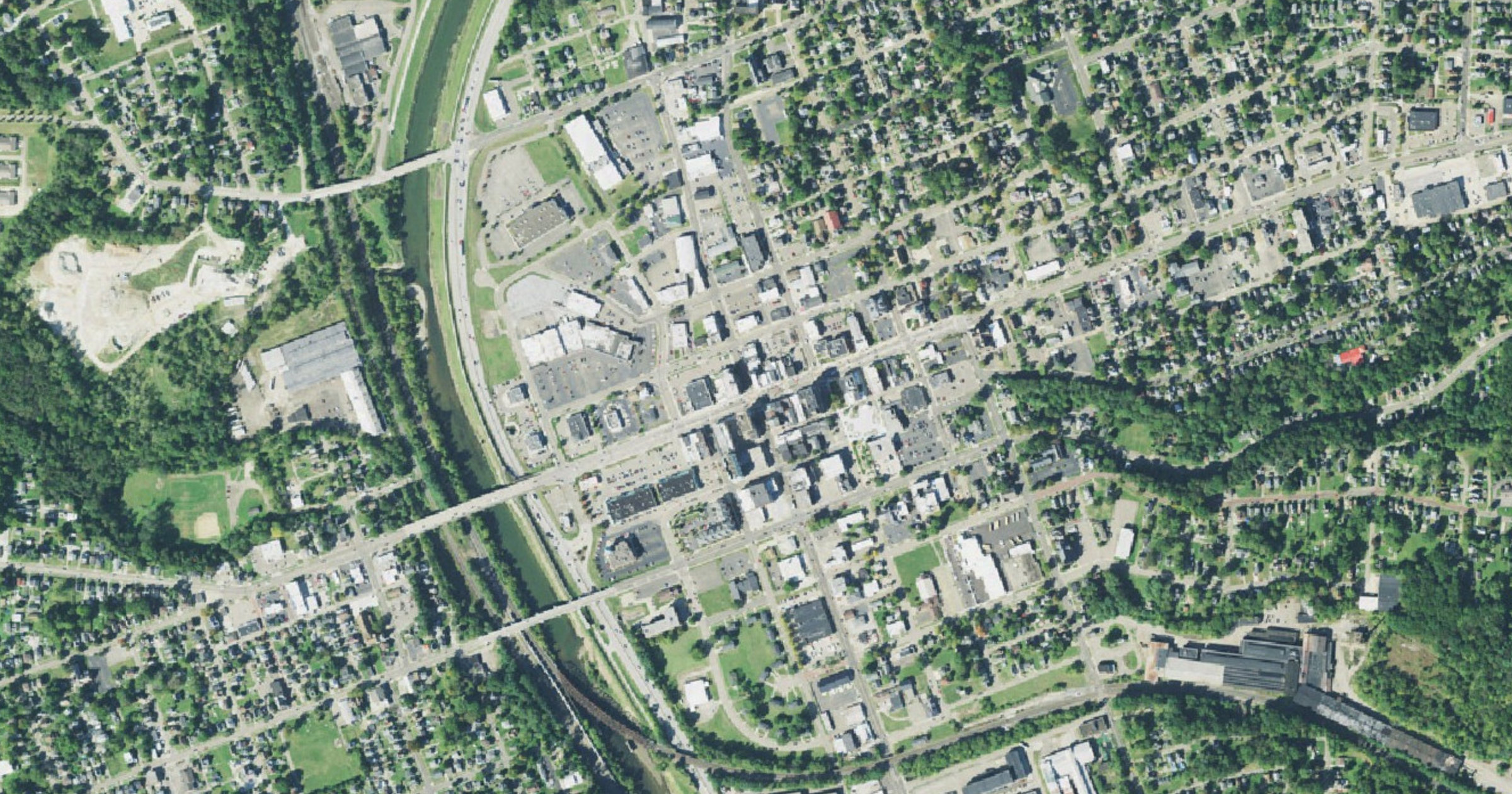 Aerial view of the Bitdeer Massillon bitcoin mining data center site in Massillon, OH