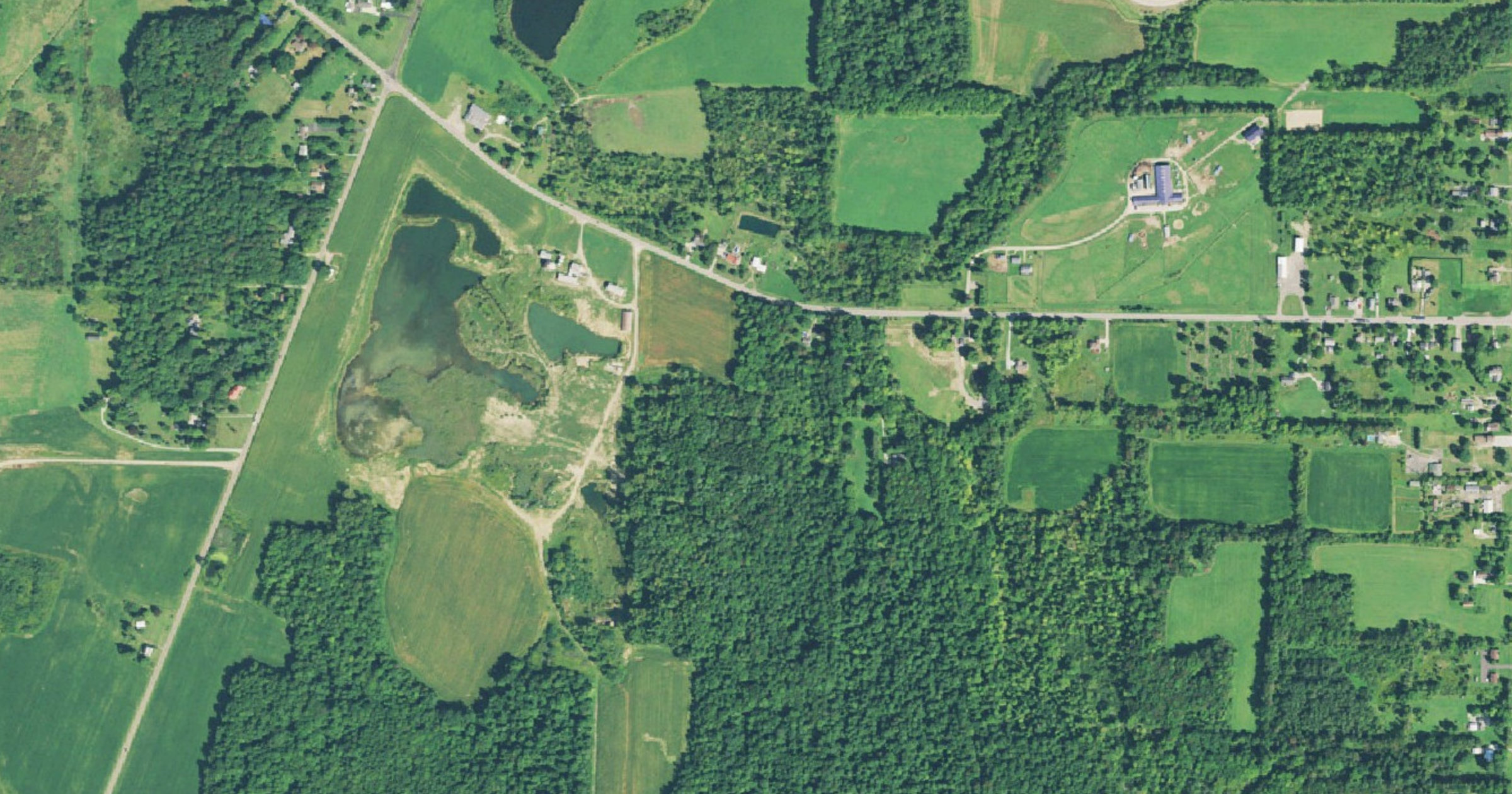 Aerial view of the Bitdeer Shalersville Data Center (Turnpike Commerce Center) site in Shalersville Township, OH