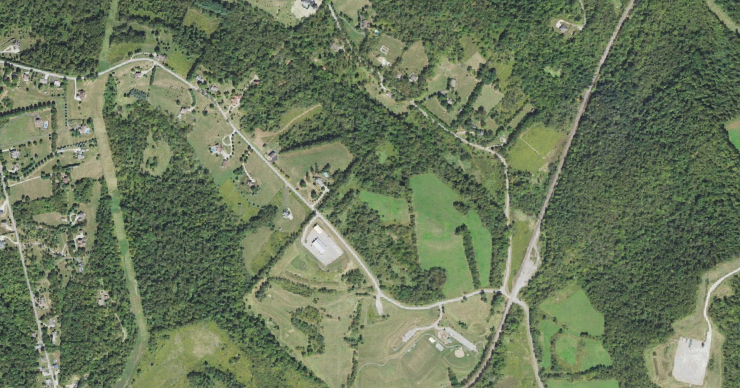 Aerial view of the Zediker Station Data Center Site site in South Strabane Township, PA