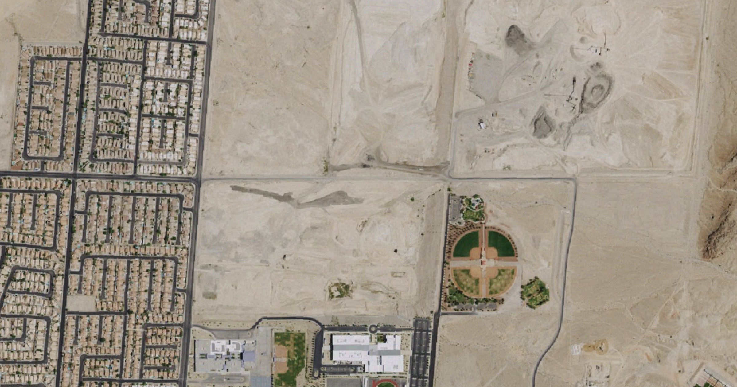Aerial view of the Copia Digital Bergen Data Center (BLM land north of Las Vegas) site in Clark County, NV