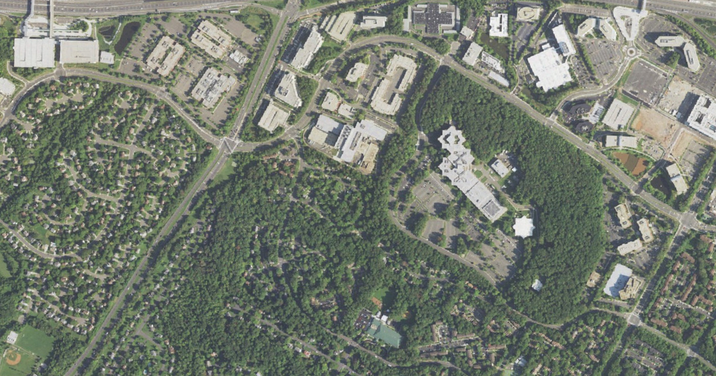 Aerial view of the CoreSite VA3 Phase 2 (Sunrise Valley Dr, Reston) site in Reston, VA