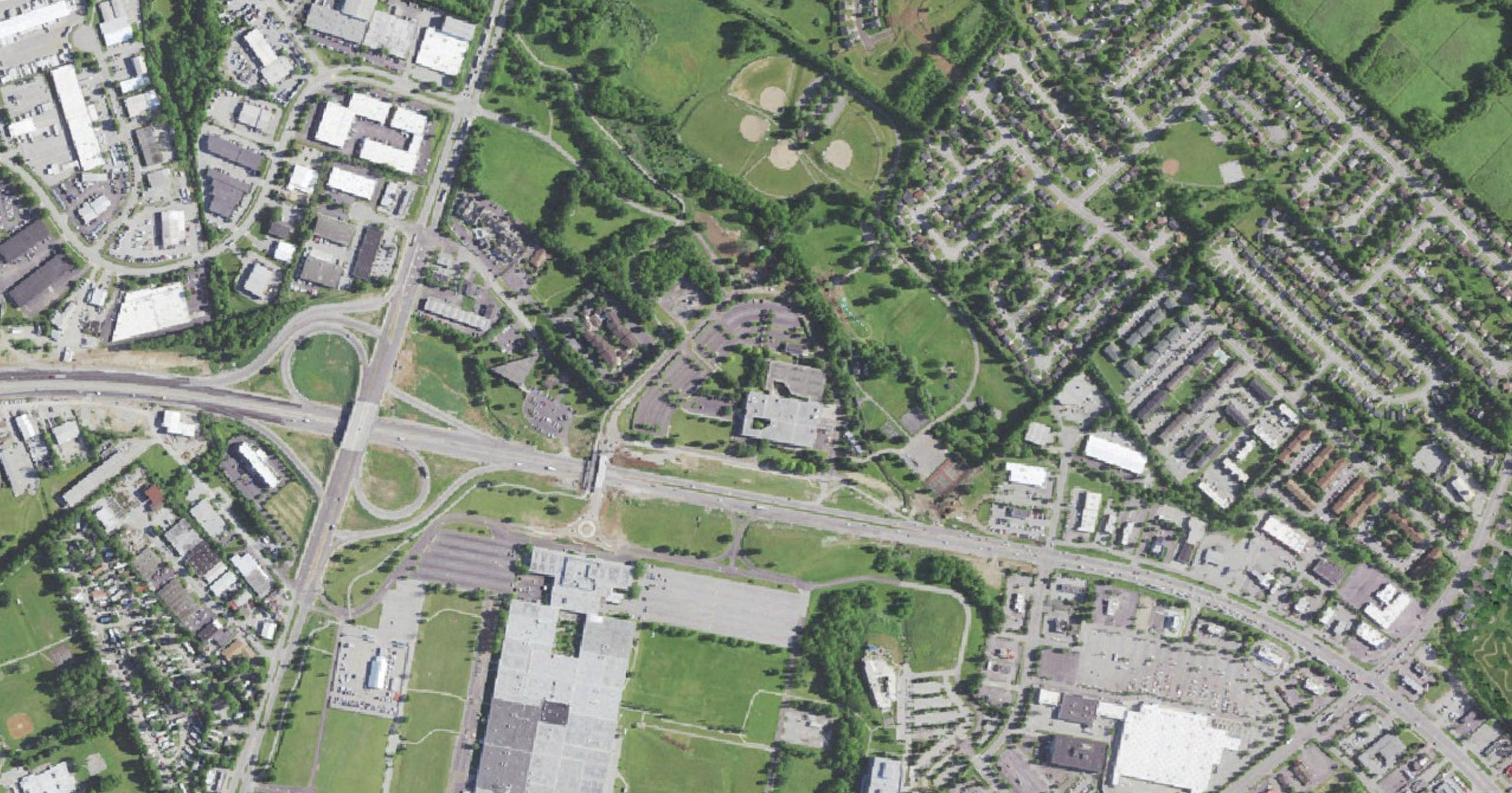 Aerial view of the DartPoints Lexington AI data center (former Lexmark campus) site in Lexington, KY