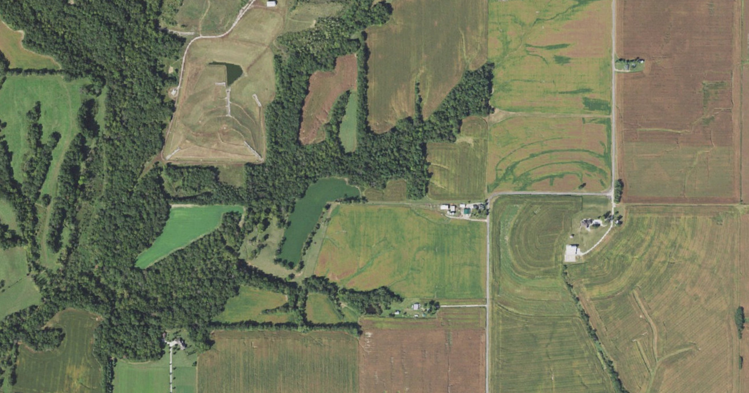 Aerial view of the Data center near Van Horne site in Jersey County, IL
