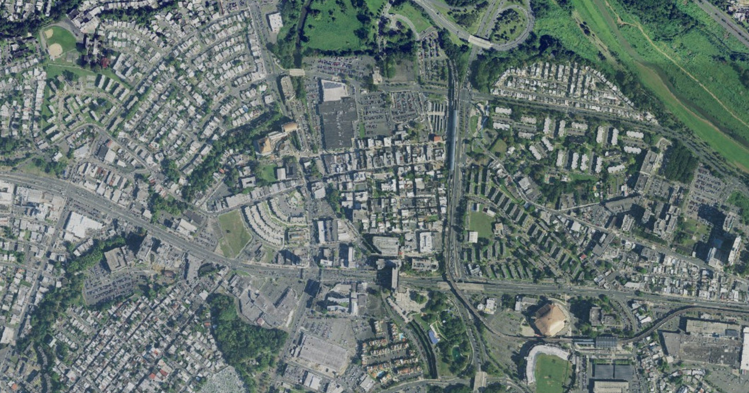 Aerial view of the Fusetelecom Data Center site in Bayamon, PR