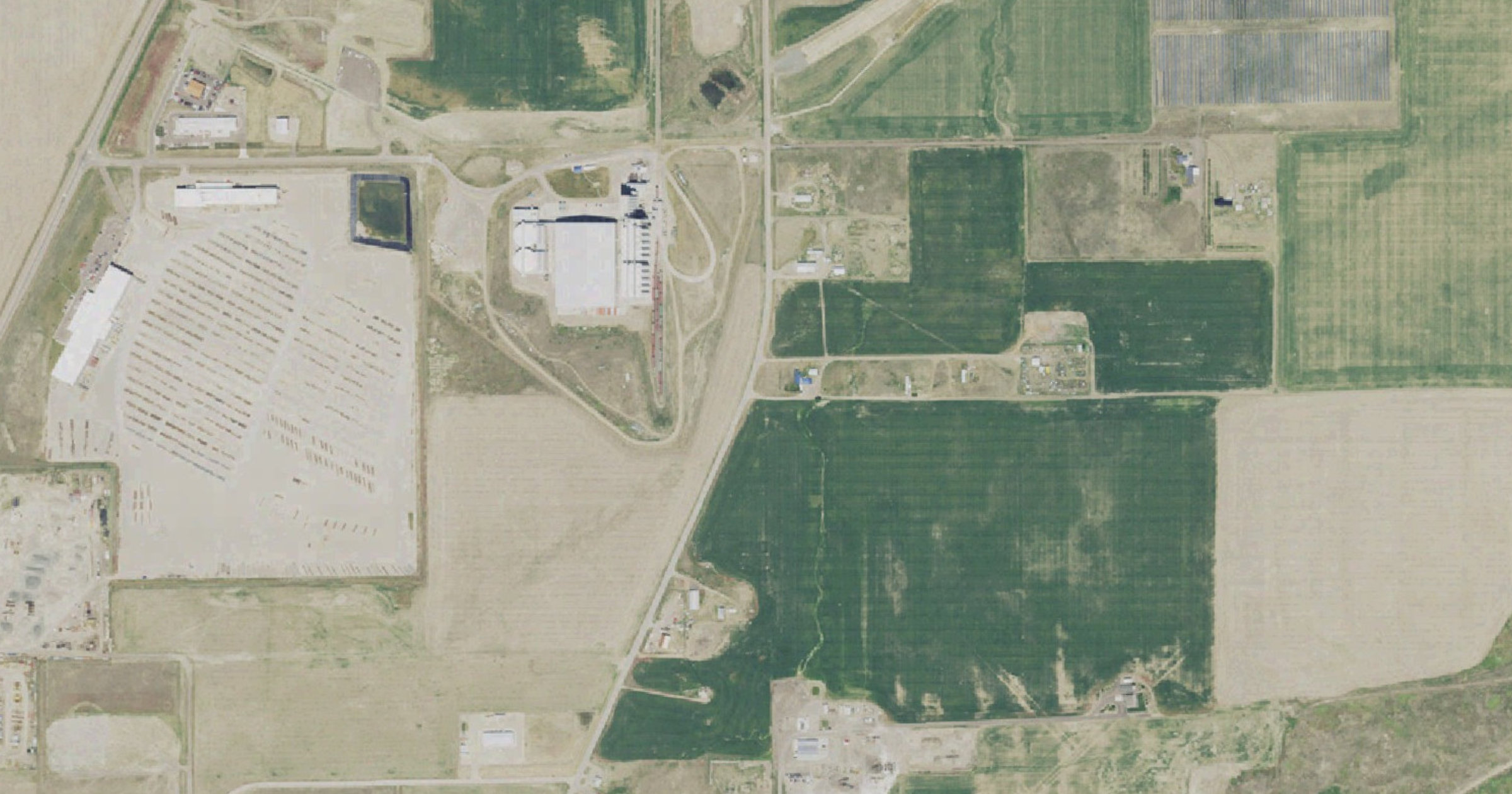 Aerial view of the Great Bear Innovation Park data center site (101 Black Eagle Rd) site in Great Falls, MT