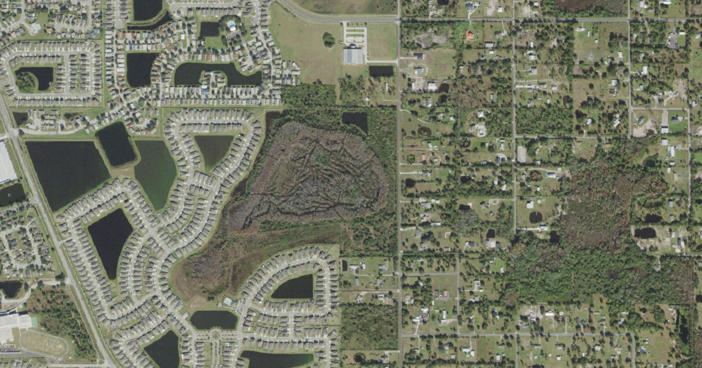 Aerial view of the La Rosa Holdings Tier III AI data center site (St. Cloud area) site in St. Cloud, FL