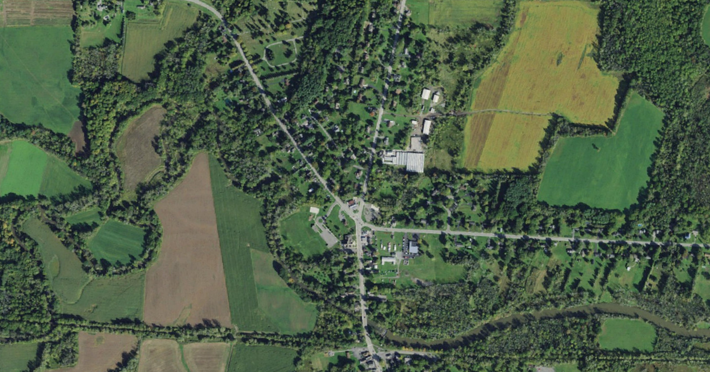 Aerial view of the Landmax Data Systems, Inc site in Rush, NY