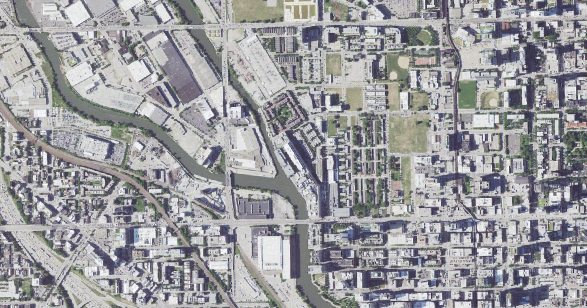 Aerial view of the Level(3) Chicago (Kingsbury) site in Chicago, IL