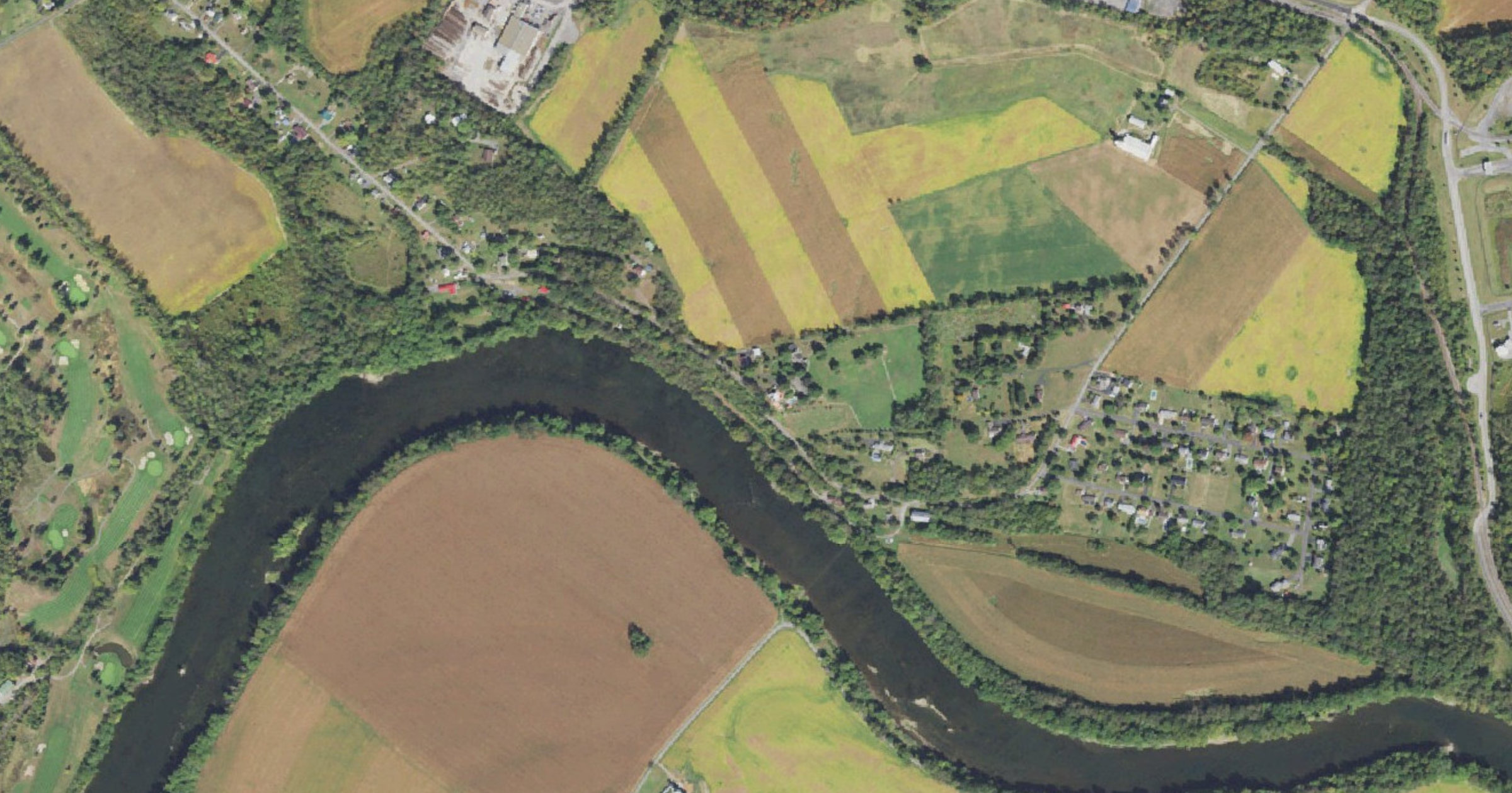 Aerial view of the Mifflin County data center site in Mifflin County, PA