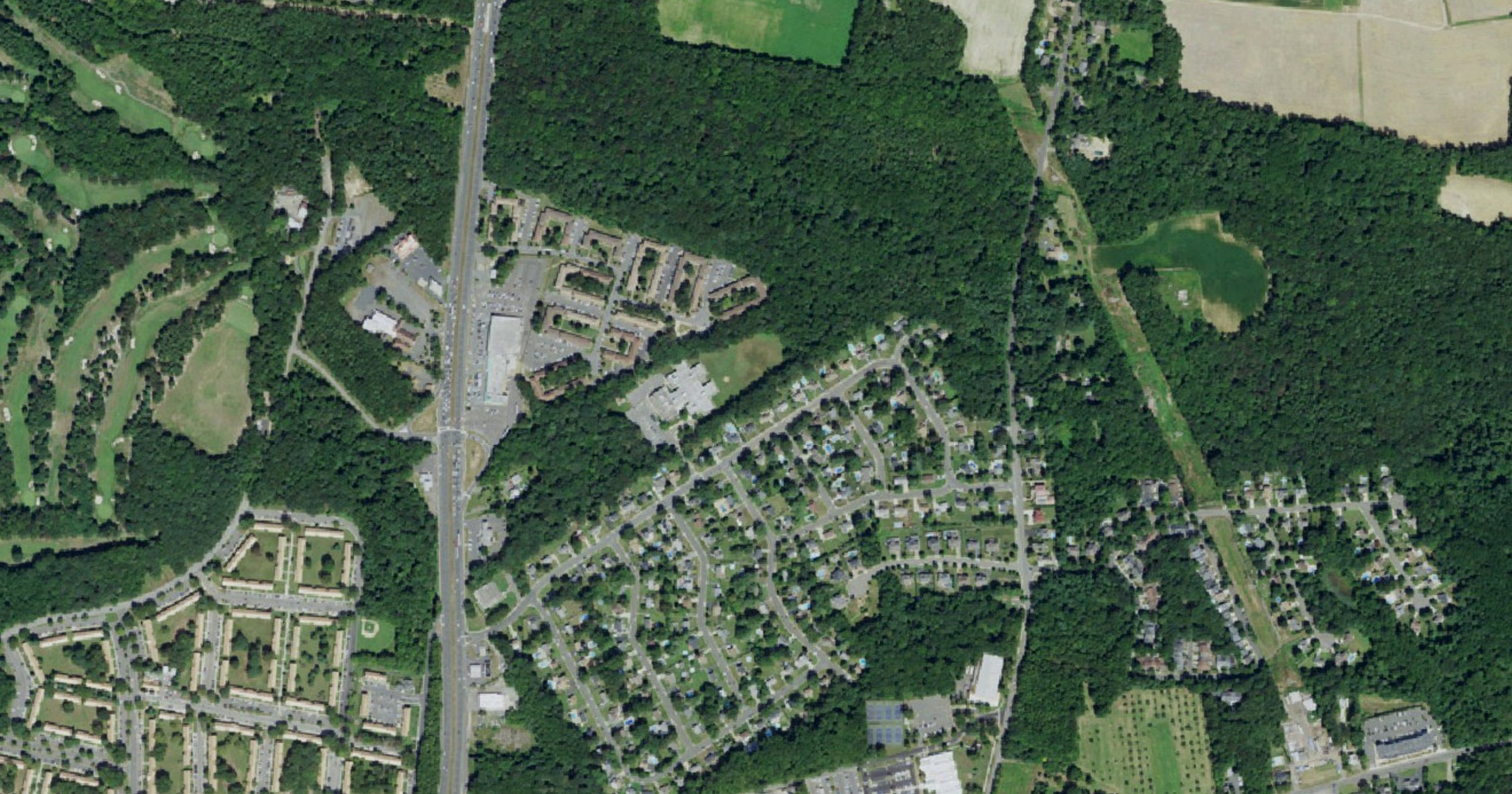 Aerial view of the Old Bridge Marlboro Road possible data center site in Old Bridge Township, NJ