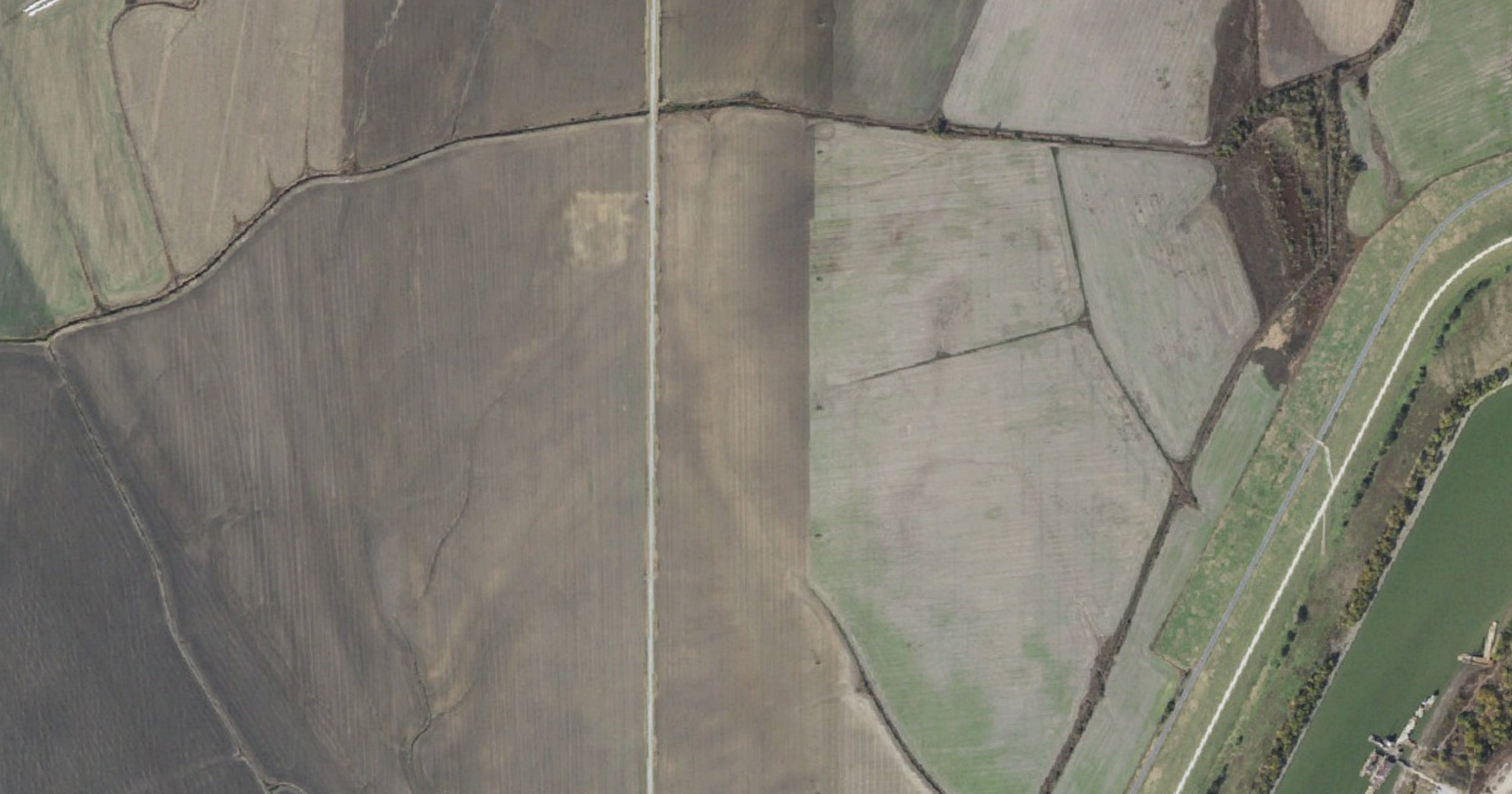 Aerial view of the Project APOLLO (Helena Harbor Industrial Park data center site) site in Helena-West Helena, AR