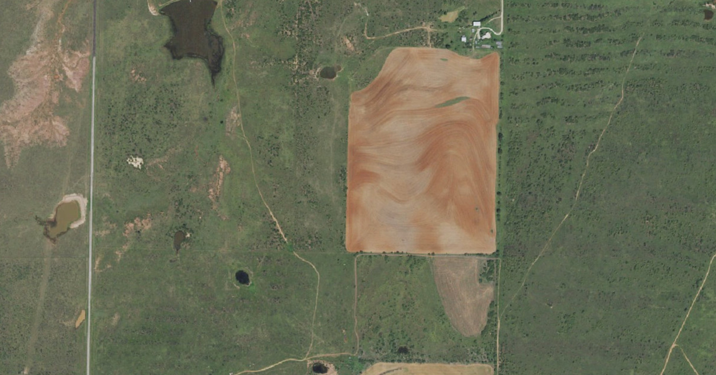 Aerial view of the Project Raptor site in Three Way Road area, TX