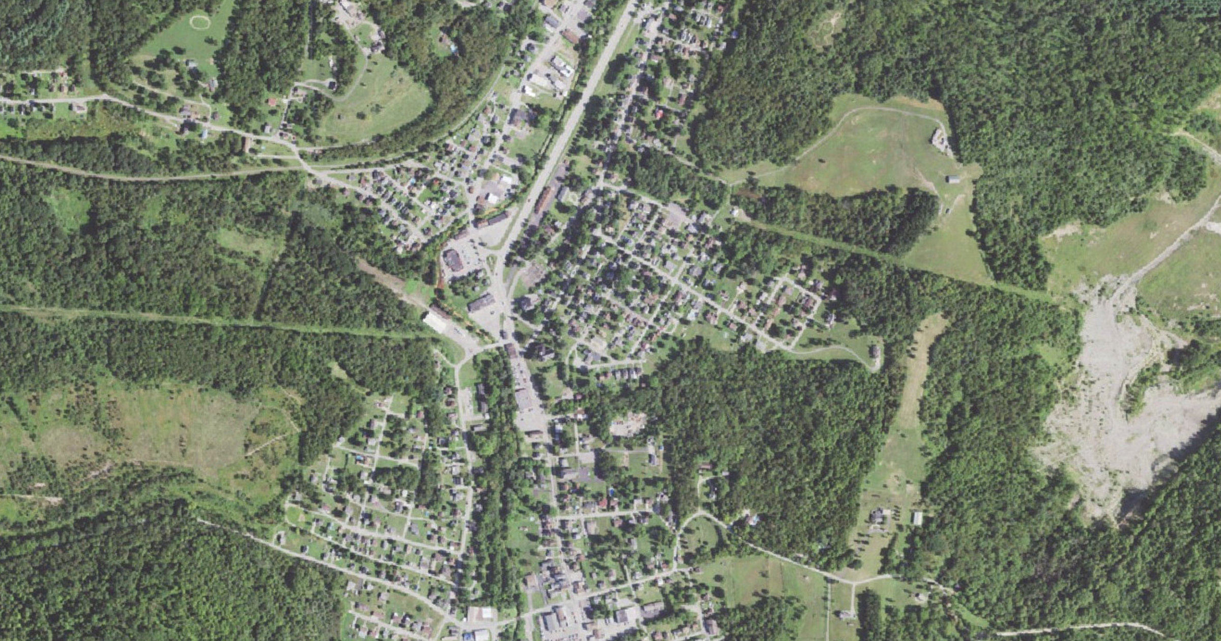 Aerial view of the Proposed data center near Burgettstown site in Burgettstown, PA