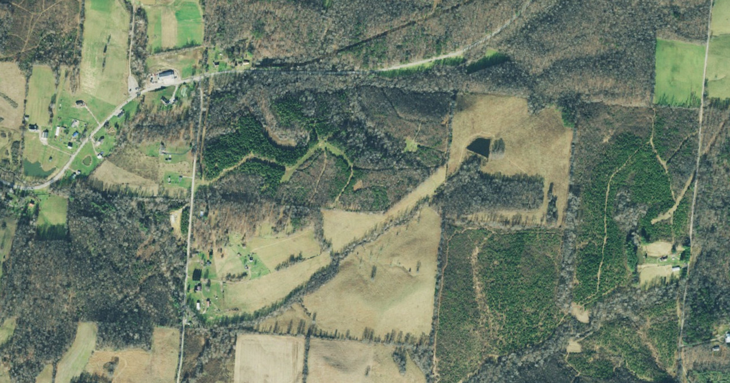 Aerial view of the Scioto Township (Jackson County) proposed data center site in Scioto Township, OH