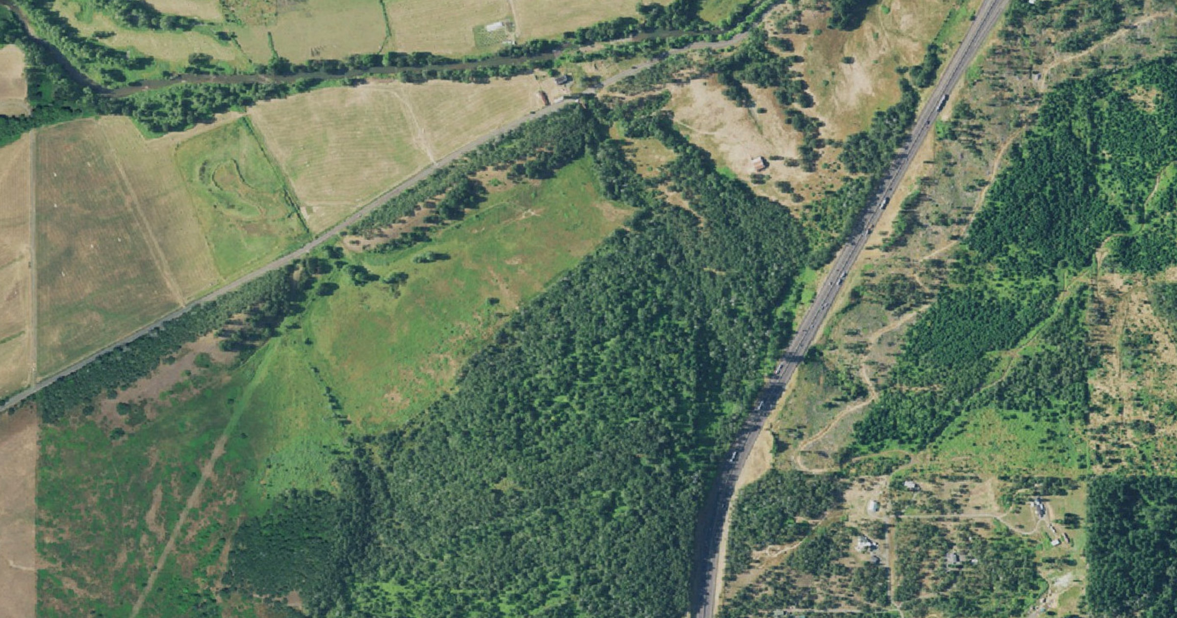 Aerial view of the Sutherlin Data Center Campus site (620 SW Stearns Lane) site in Sutherlin, OR