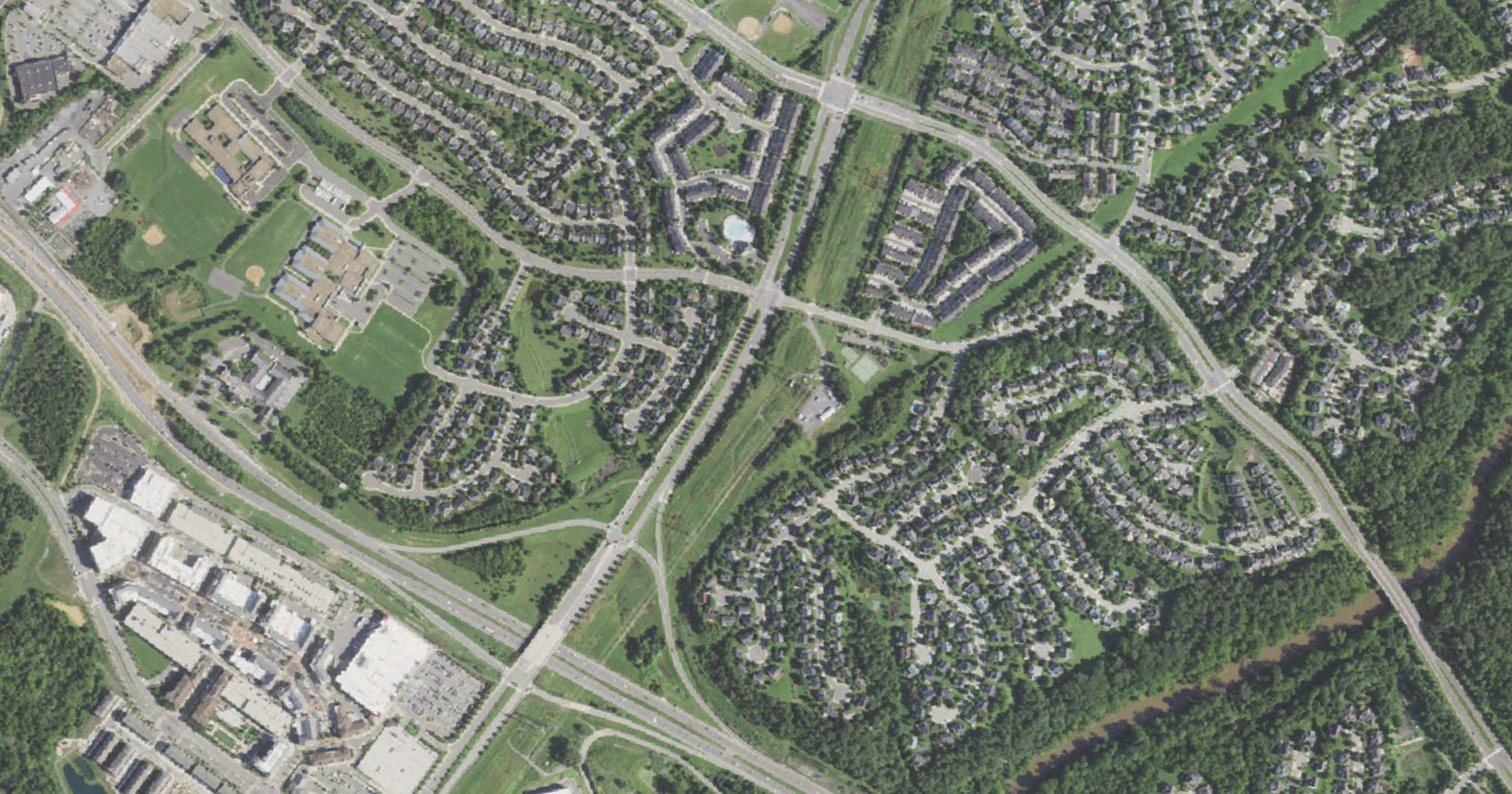 Aerial view of the Village at Leesburg data center (SDC Capital Partners) site in Leesburg, VA