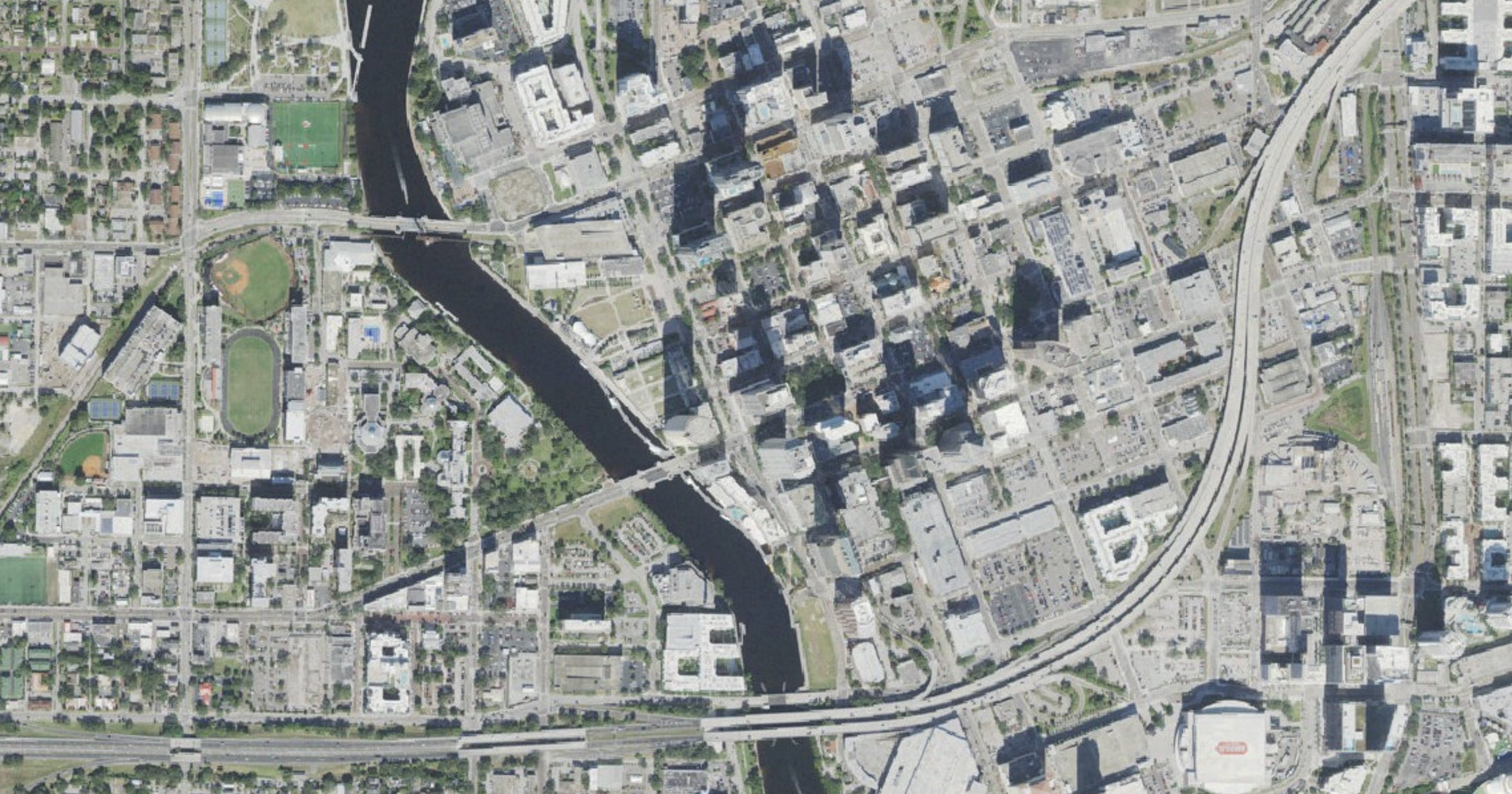 Aerial view of the WOW! Business (Tampa Datacenter) site in Tampa, FL